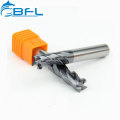 Moinhos de extremidade lisos D14 * FL45 * 100L * 4F do carboneto contínuo de BFL 14mm